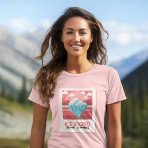 Ice Fjord Iceberg In Pink Ilulissat, Greenland T-Shirt