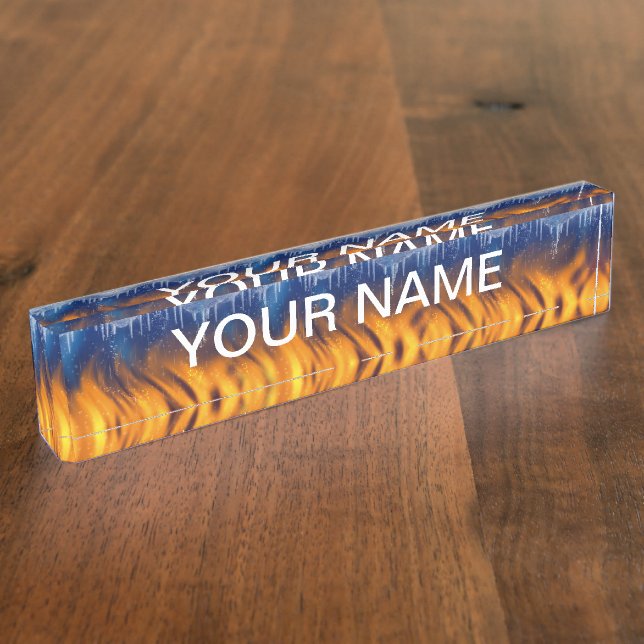 Ice & Flame Nameplate (Side)