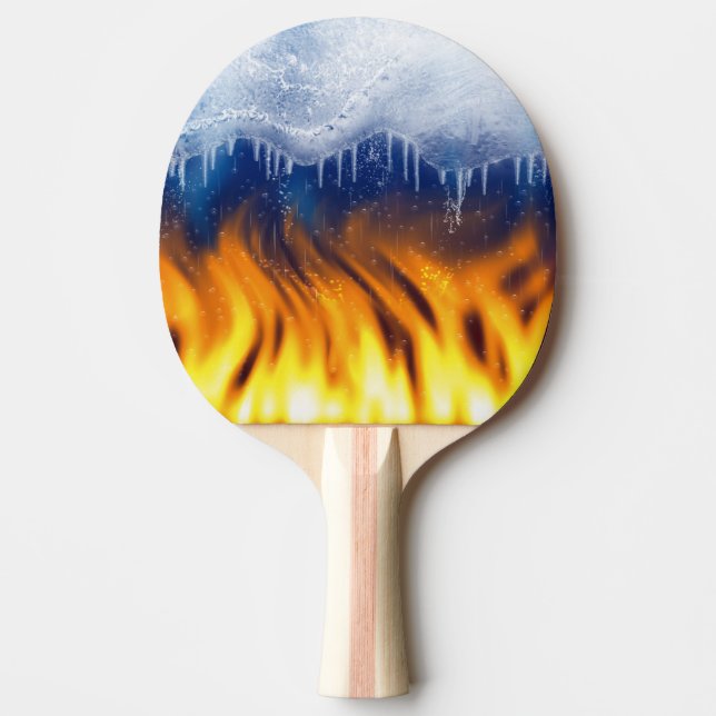 Ice & Flame Ping Pong Paddle (Front)