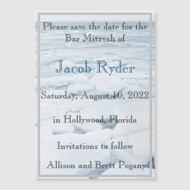 Ice Floe Magnetic Save the Date (Front)