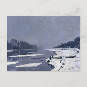Ice floes on the Seine at Bougival, c.1867-68 Postcard