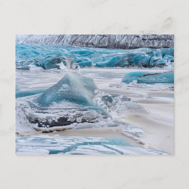 Ice Formations On Glacier Postcard (Front)