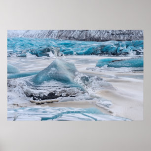 Ice Formations On Glacier Poster