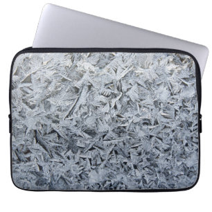 Ice Frost Crystals Texture Image Laptop Sleeve