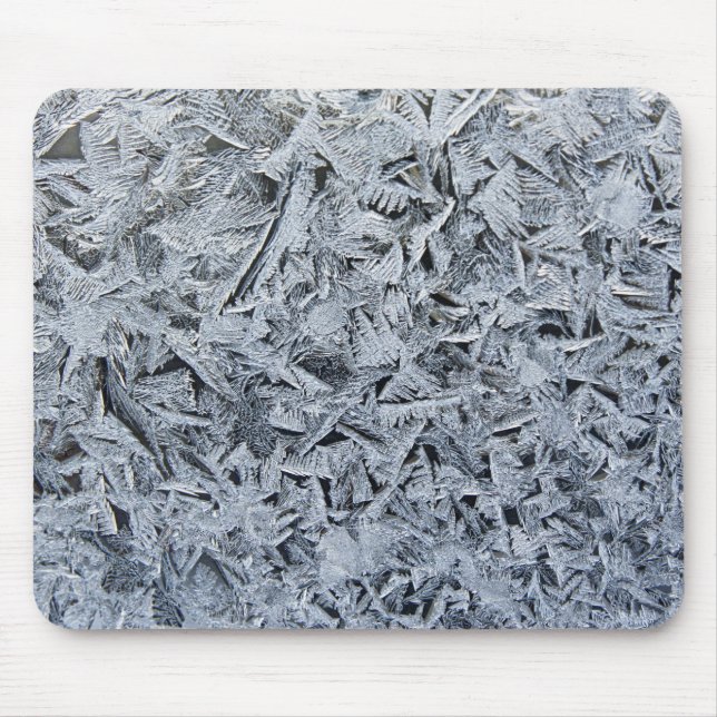 Ice Frost Crystals Texture Image Mouse Mat (Front)