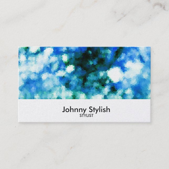 Ice gem sparkles texture pattern business card (Front)