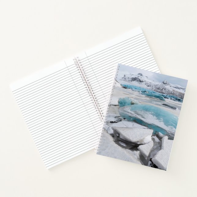 Ice Glacial Formations In Winter Notebook (Inside)