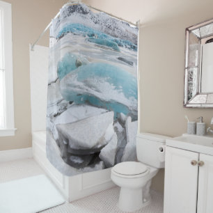 Ice Glacial Formations In Winter Shower Curtain