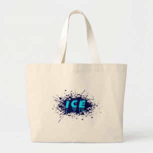 Ice Graffiti Typography Urban Street Art Design Large Tote Bag