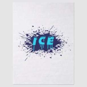 Ice Graffiti Typography Urban Street Art Design Tissue Paper