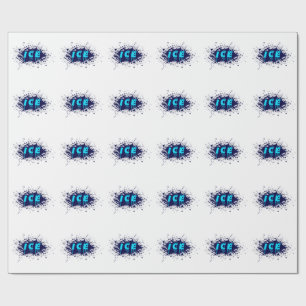 Ice Graffiti Typography Urban Street Art Design Wrapping Paper