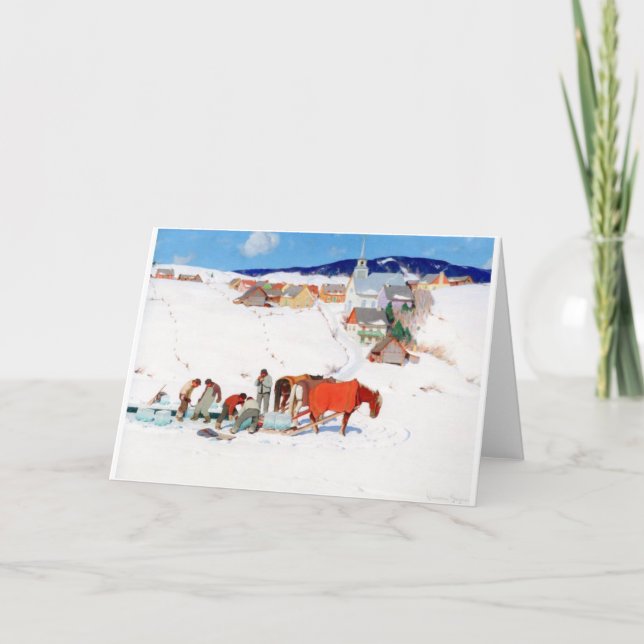  Ice Harvest 1935 , Clarence Gagnon Card (Front)