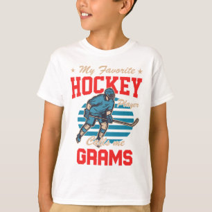 Ice Hocke My Favorite Hockey Player Calls Me Grams T-Shirt