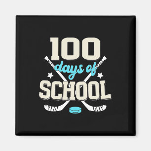 Ice Hockey 100 Days Of School 100th Day Of School Magnet