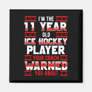 Ice Hockey 11th Birthday Party Player Sports Team Magnet
