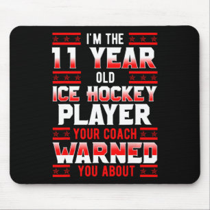 Ice Hockey 11th Birthday Party Player Sports Team Mouse Mat