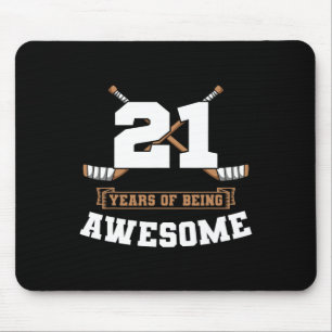 Ice Hockey 21st Birthday Sports Theme Party Goal T Mouse Mat