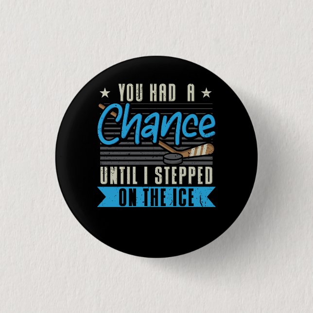 Ice Hockey 3 Cm Round Badge (Front)