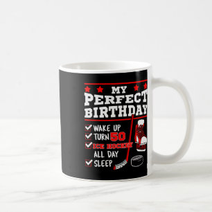 Ice Hockey 50th Perfect Birthday Party Player Spor Coffee Mug