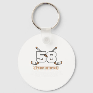 Ice Hockey 58th Birthday Sports Theme Party Goal T Key Ring