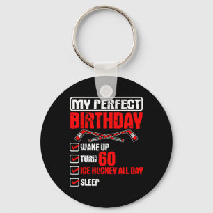 Ice Hockey 60th Perfect Birthday Team Player Sport Key Ring
