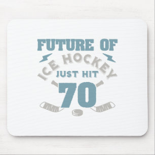 Ice Hockey 70th Birthday Future Player Puck Sports Mouse Mat