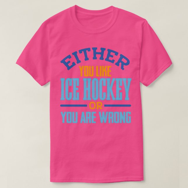Ice Hockey 7 1 T-Shirt (Design Front)