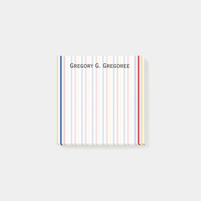 Ice Hockey Arena Rink-Inspired Stripes + Name Note (Front)