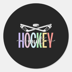 Ice Hockey Aunt Boho Ice Hockey Player Auntie Classic Round Sticker