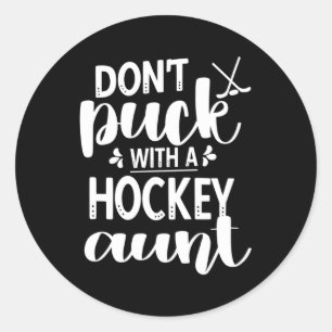 Ice Hockey Aunt Of An Ice Hockey Player Auntie Classic Round Sticker