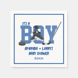 Ice Hockey Baby Shower Napkin