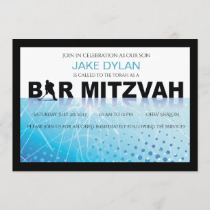 ICE HOCKEY Bar Bat Mitzvah Invitation
