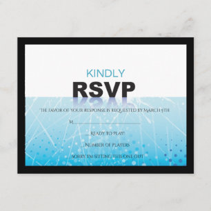 ICE HOCKEY Bar Bat Mitzvah Reply RSVP Card