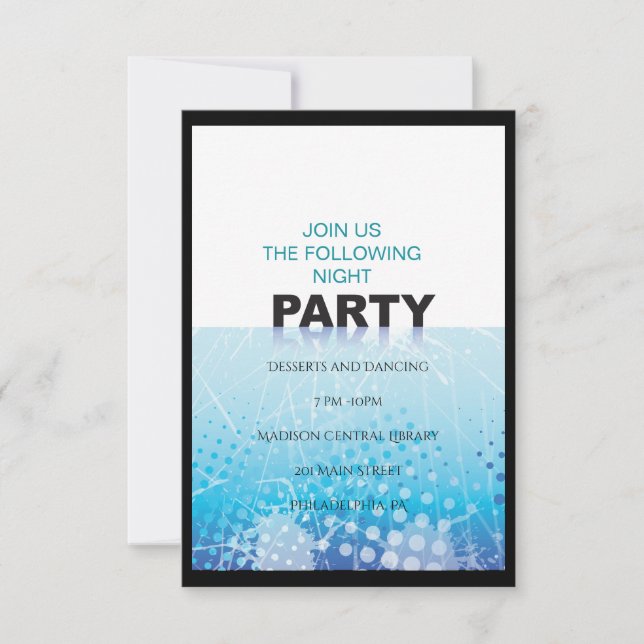 ICE HOCKEY Bat Bar Mitzvah Invitation (Front)