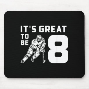 Ice Hockey Birthday 8 Years Old Boys Girls Mouse Mat