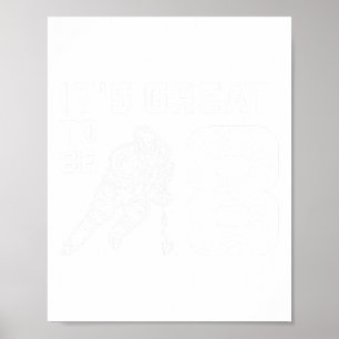 Ice Hockey Birthday 8 Years Old Boys Girls  Poster