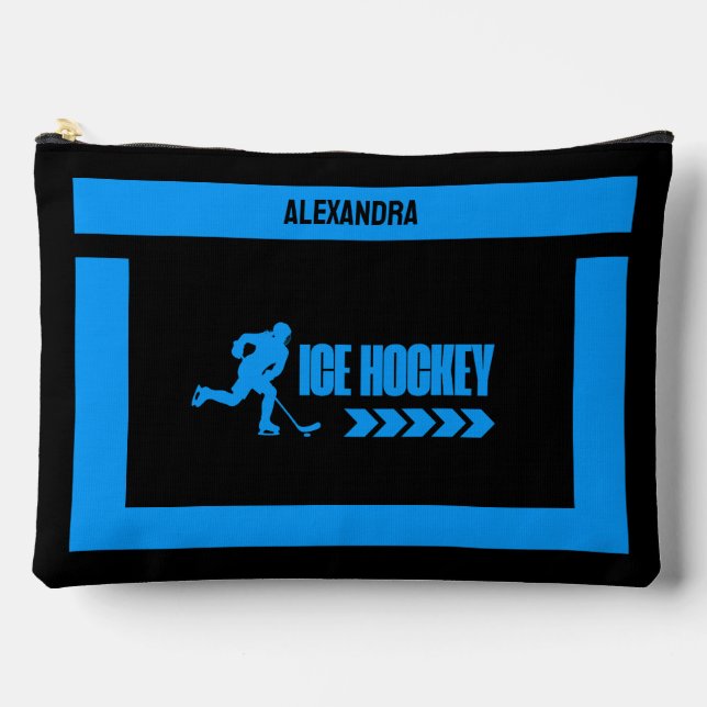 Ice Hockey Birthday Gift, Ice Hockey Player Girl,  Accessory Pouch (Front)