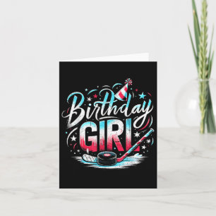 Ice Hockey Birthday Outfit For Girls Happy Birthda Card