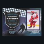 Ice Hockey Birthday Party Sports Photo Game Boys Invitation<br><div class="desc">Ice Hockey Birthday Party Photo invite. Perfect for any age. SIMPLY CHANGE THE TEXT TO SUIT YOUR PARTY. Back print included</div>