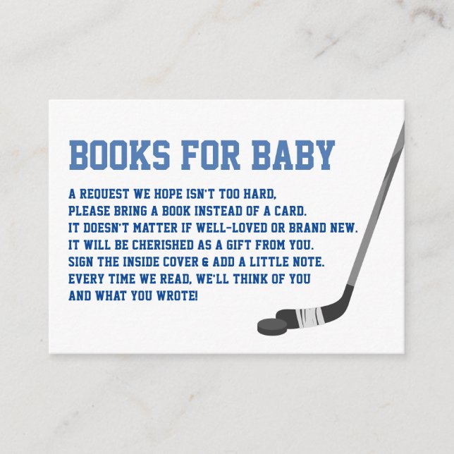 Ice Hockey Books For Baby Card (Front)