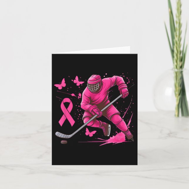 Ice Hockey Breast Cancer Awareness Player Pink Spl Card (Front)