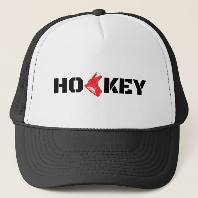 Ice hockey cap - Red skate (Front)
