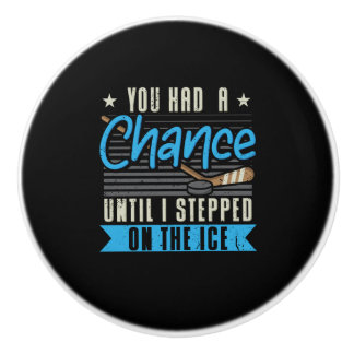 Ice Hockey Ceramic Knob