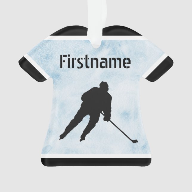 Ice hockey Christmas ornament - Blue ice jersey (Front)