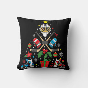 Ice Hockey Christmas Ornament Tree Fun Xmas Gift B Cushion