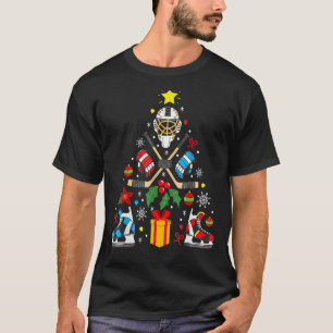 Ice Hockey Christmas Ornament Tree   Xmas   Boys T-Shirt