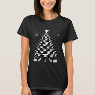 Ice Hockey Christmas Tree For Sports Lovers Player T-Shirt