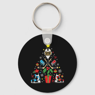 Ice Hockey Christmas Tree Ornaments Fun Xmas  Key Ring