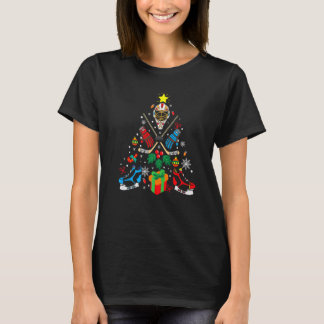 Ice Hockey Christmas Tree T-Shirt