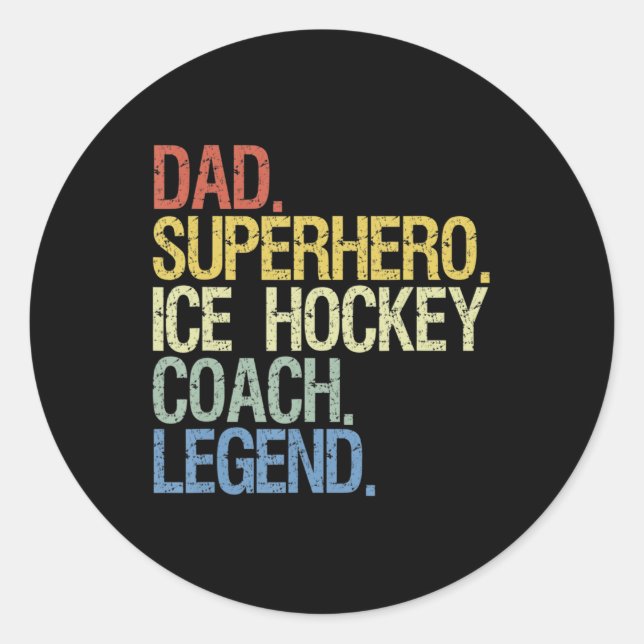 ice hockey coach  classic round sticker (Front)